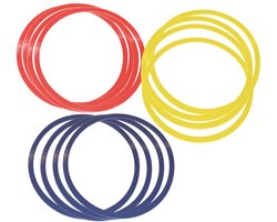 Megaform flat hoops set - 12 stuks plat speelgoed hoepels voor sport en spel.