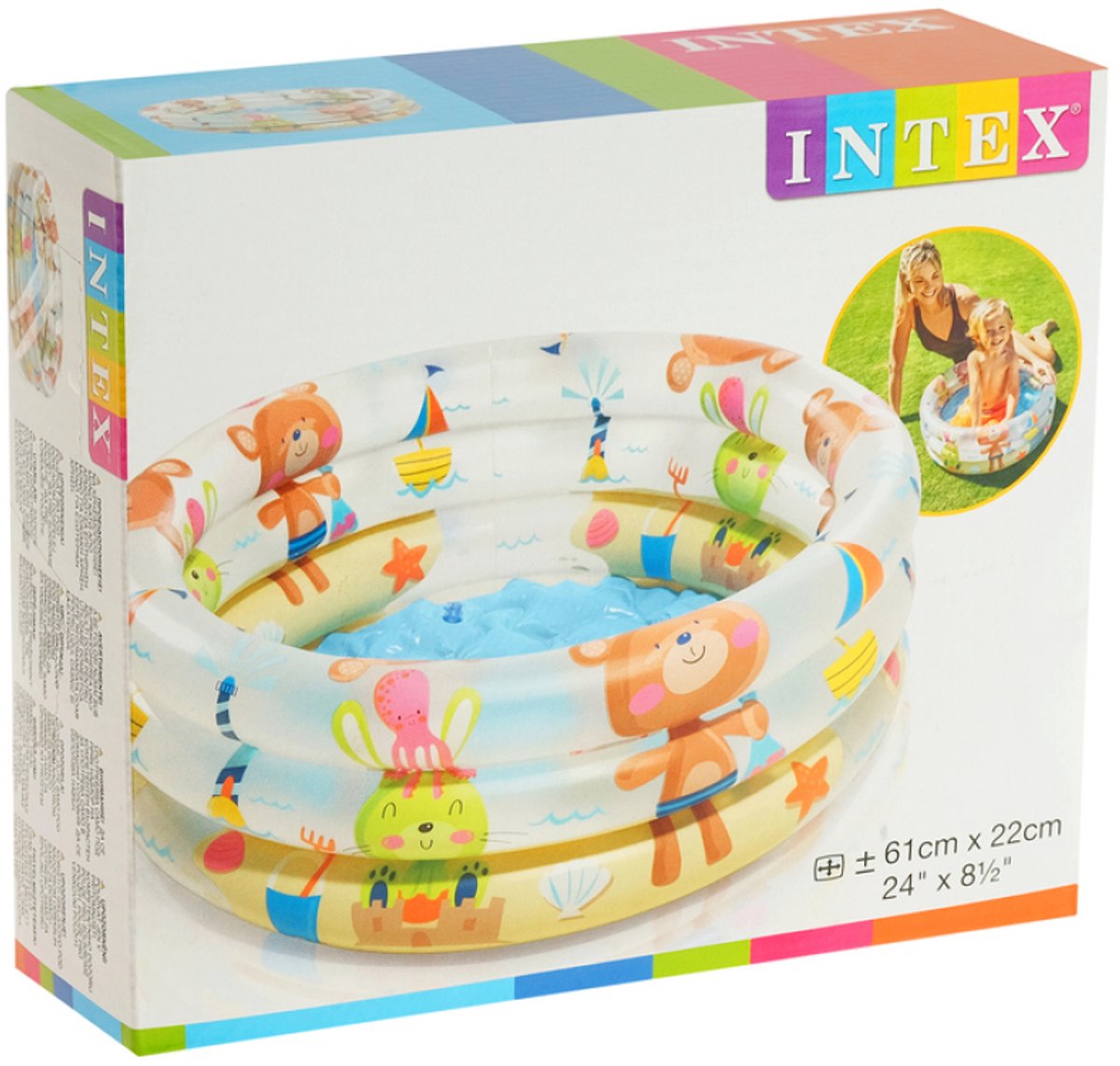 Intex Beach Buddies 3-Ring Baby Opblaaszwembad - Ø 61 x 22 cm — afbeelding 5