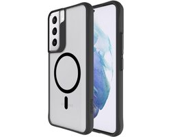 Buddi Hybrid - Hoesje Geschikt voor Samsung Galaxy S22 - Compatibel met MagSafe - Back Cover met Magneet - Magnetische Beschermhoes - Matte Zwart