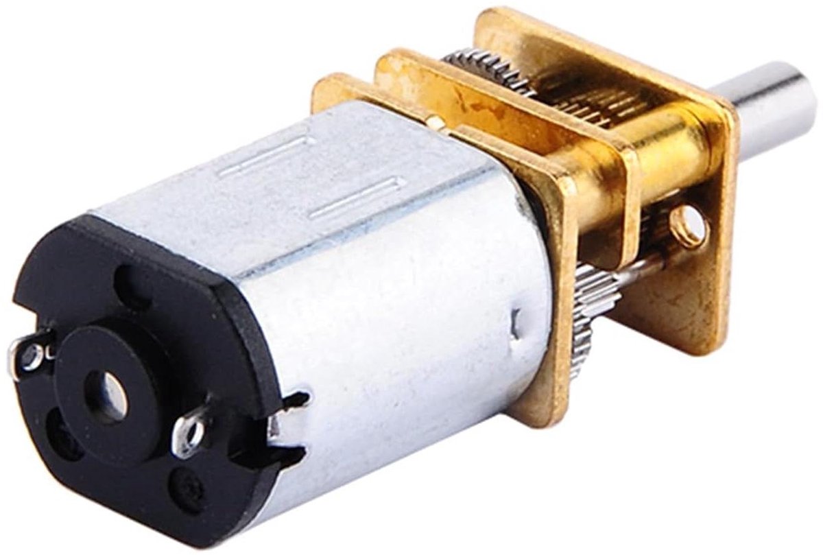 Mini Metalen Motor - DC Motor Versnellingsbak - Robot Bouwen - Hoog Koppel - 300 RPM - Zilver