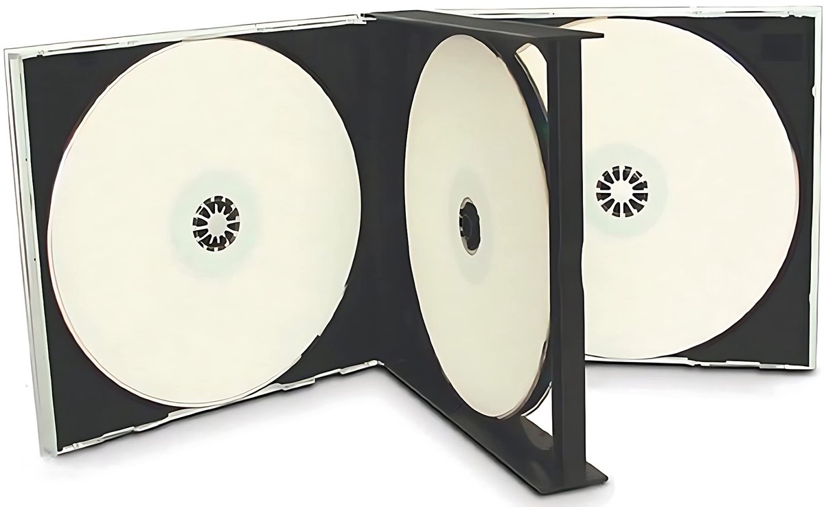 mediaxpo 10 Quad 4 Disc CD Jewel Case - Zwart