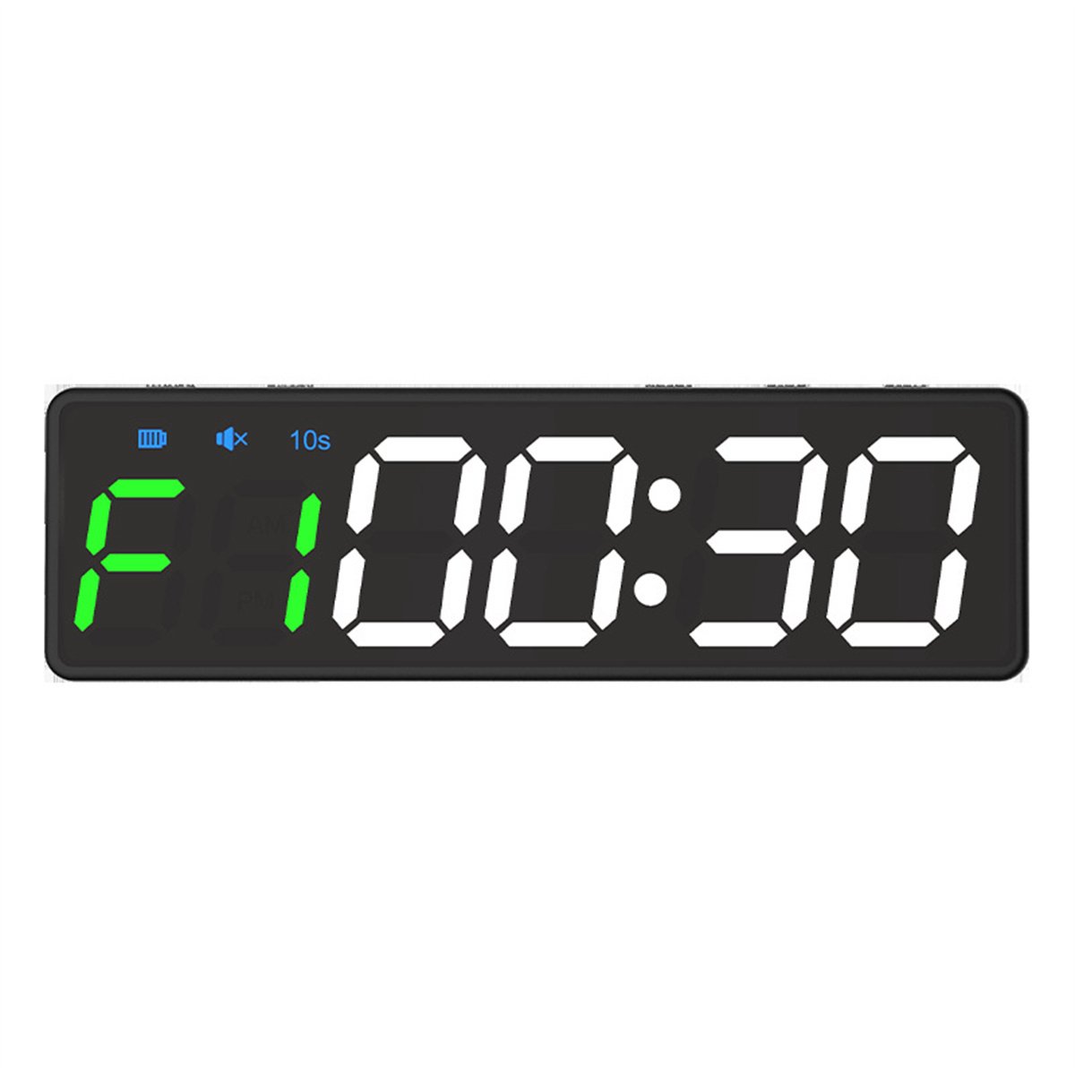 carmdering - Fitness Timer - Intervaltrainer - Digitale Workout Timer - 40 Uur Batterijduur - Meervoudige Modusselectie - ABS Kunststof - Visueel Op Scherm - groente -1 Stuks