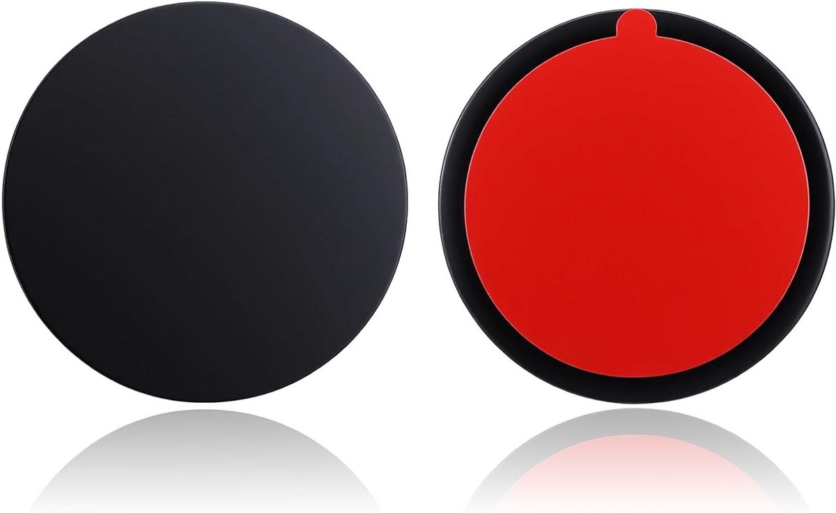 Zelfklevende Platen - Dashboard Schijven - GPS Smartphone Bevestiging - Sterke Hechting - 80 mm Rond - Zwart