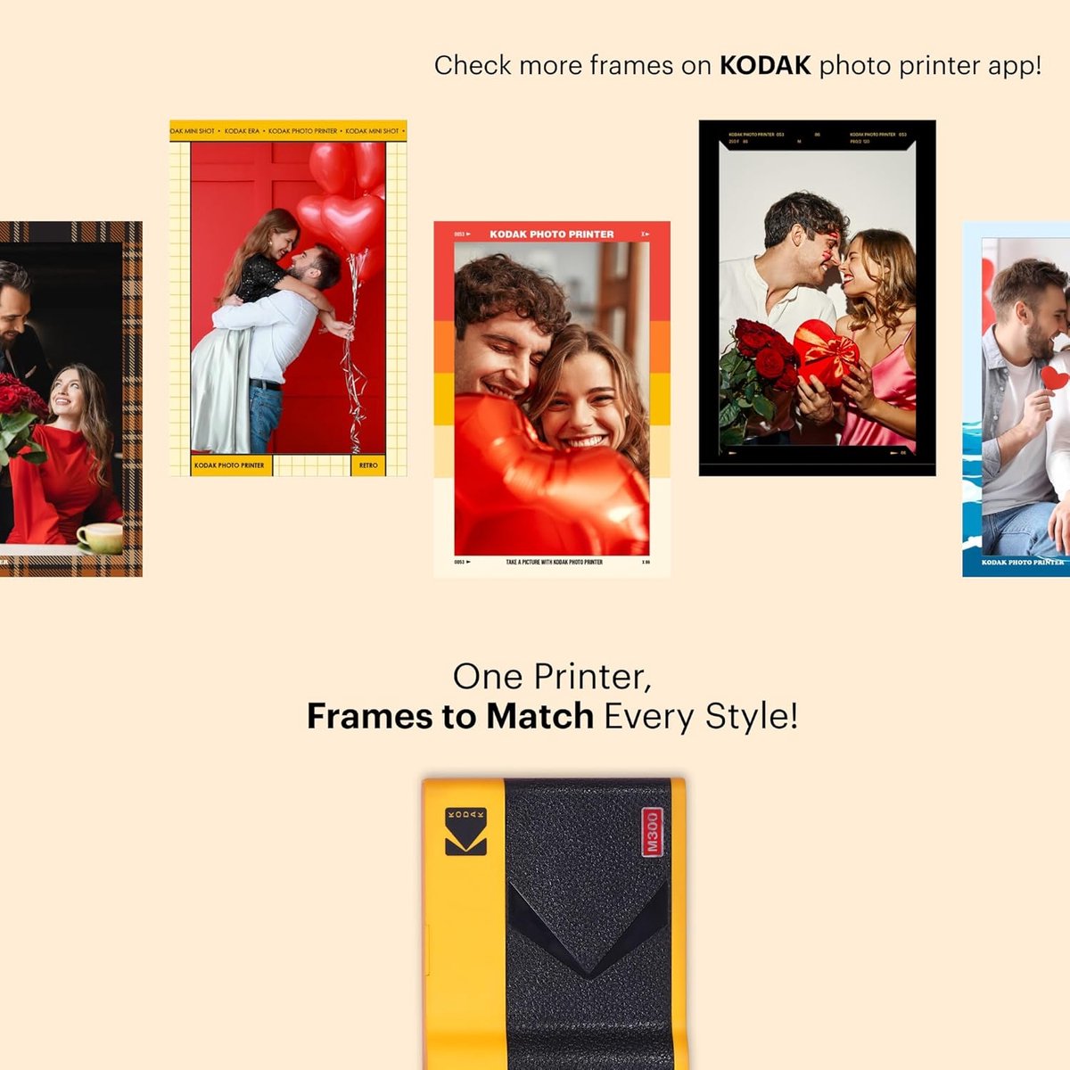 Mobiele Fotoprinter - Mini Printer - Directe Foto's Printen - 4PASS Technologie - 7.6 x 7.6 cm - Geel thumbnail 5