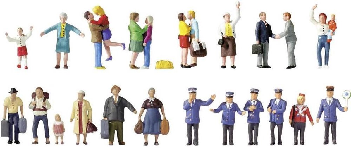 Figuren Set - Modelbouw Figuren - Spoor H0 - XL Formaat - Multicolor