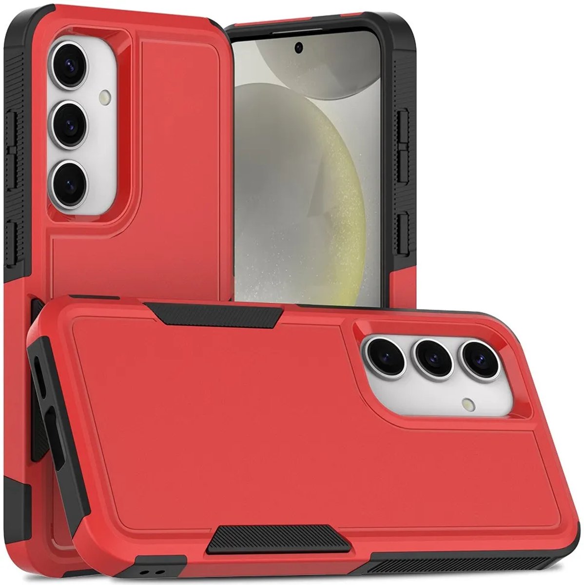 Hoesje geschikt voor Samsung Galaxy S25/S24 - Phonesta ImpactShield Back Cover - Rood