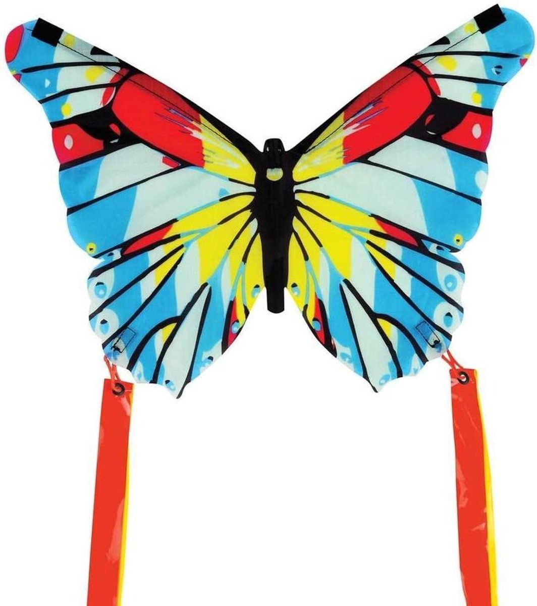 Vlieger Mini Vlinder - Kinder vlieger - Buiten spelen - Eenvoudig te monteren - 15 inch spanwijdte - Lichtgevende kleuren