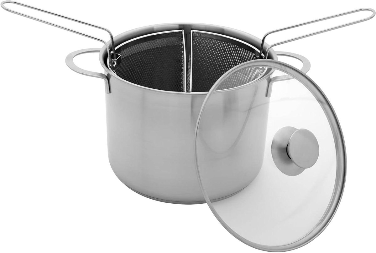 Multi-pot Roestvrij Staal - Soeppan Stoofpan - Veelzijdig Koken - 7-in-1 Functionaliteit - 8.5-qt - Zilver