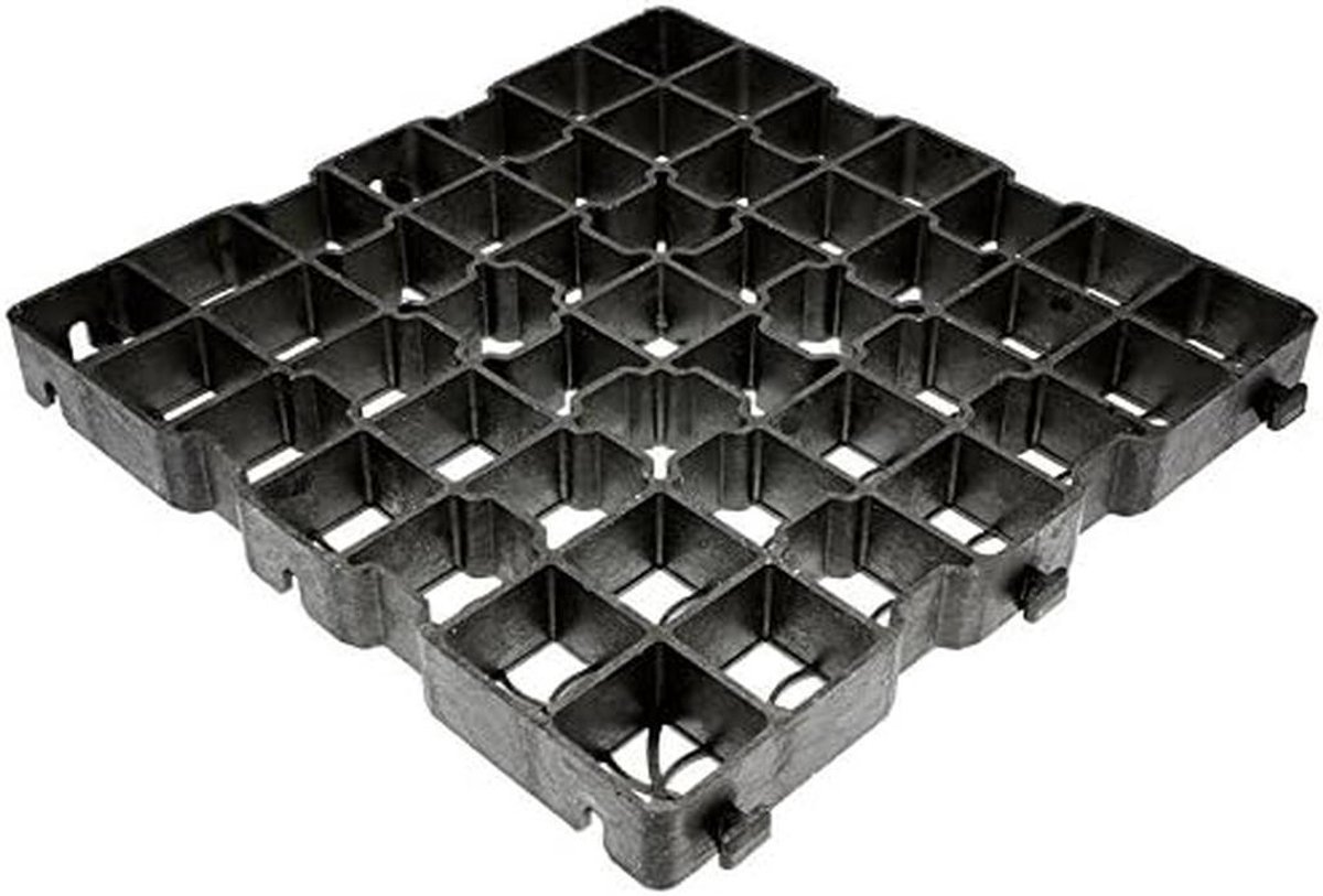 Gazon Raster Platen - Paddock Platen Rooster - Bodem Verstevigen - Hoge Belasting - 50x50x4 cm - Zwart