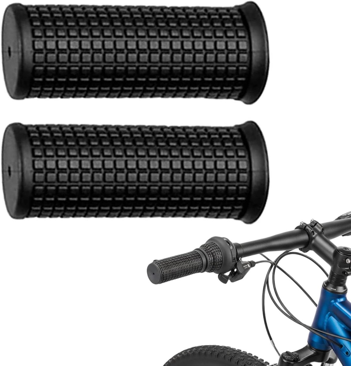 Fiets Stuur Grips - Handvatten Stuur - Comfortabel Fietsen - Anti Slip Ontwerp - 25x25 mm - Zwart