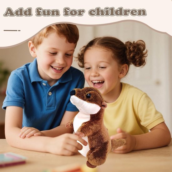 Pluche Otter - Zacht Zeedierenspeelgoed - Knuffelen en Slapen - Draagbaar Ontwerp - 23 cm - Bruin — afbeelding 2