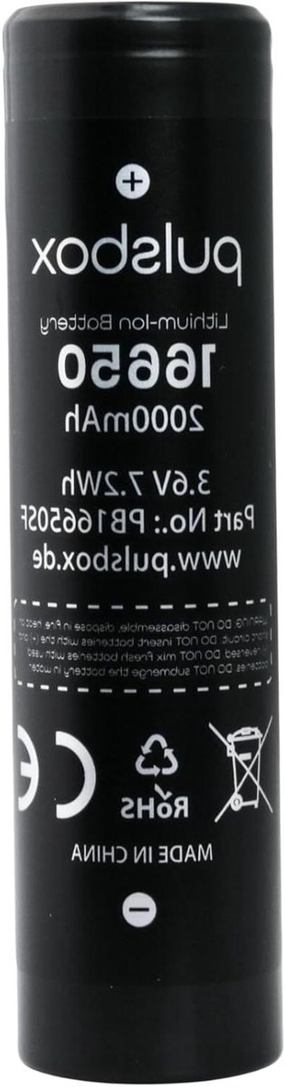 16650 Li-ion Batterij - Oplaadbare Cel - Mobiele Energiebronnen - Compacte Constructie - 2000 mAh - null