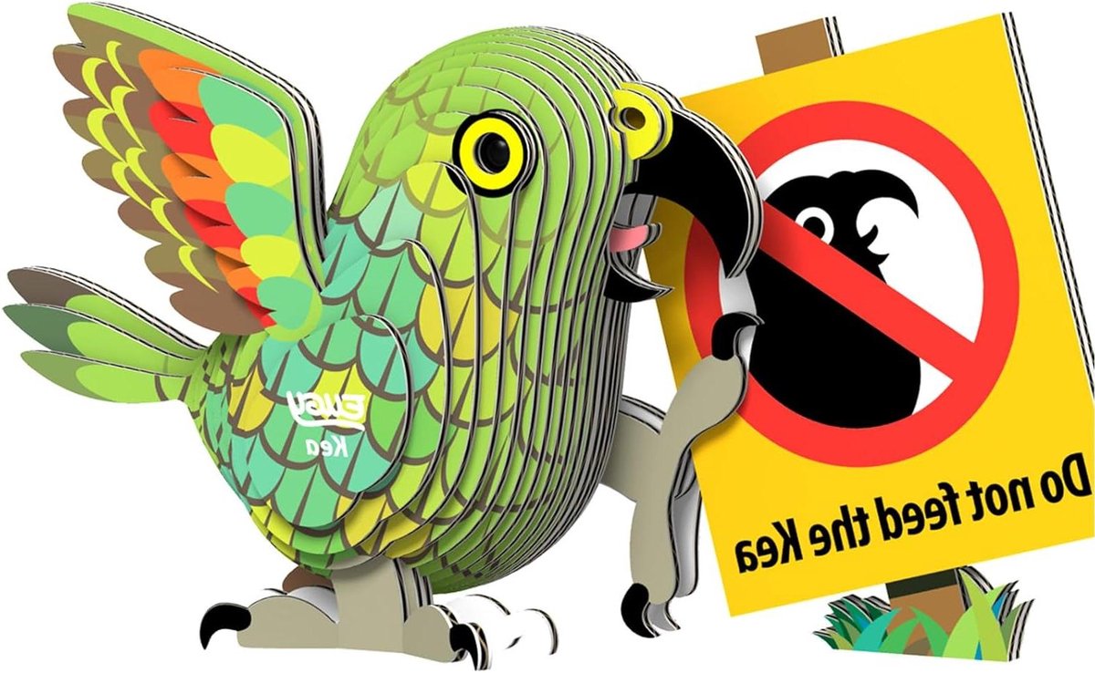 3D Papegaai Puzzel - Vogelmodel Bouwpakket - Creatief Hobby - Milieuvriendelijk Karton - 23 Stukjes - Multicolor