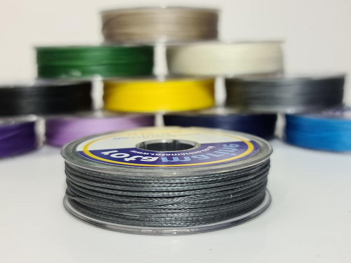 Gewaxt Polyester Touw - Slag Touw - Touw Zekeren - Traditionele Stijl - 12 mm x 25 Meter - Grijs