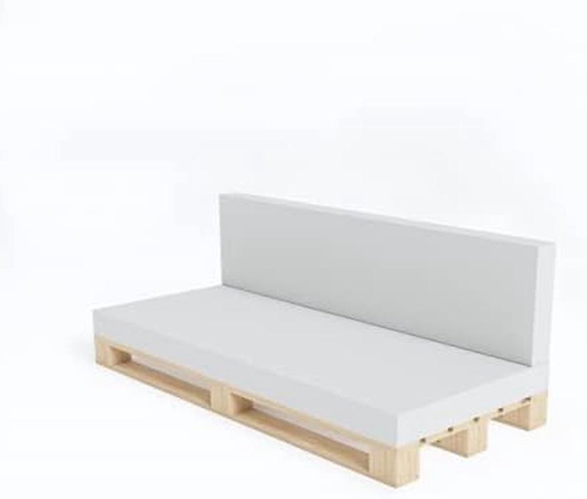 Koudschuim Plaat - Schuimplaat Palletkussen - Meubels Bekleden - Hoogwaardig Polyurethaan - 70x70x15 cm - Wit