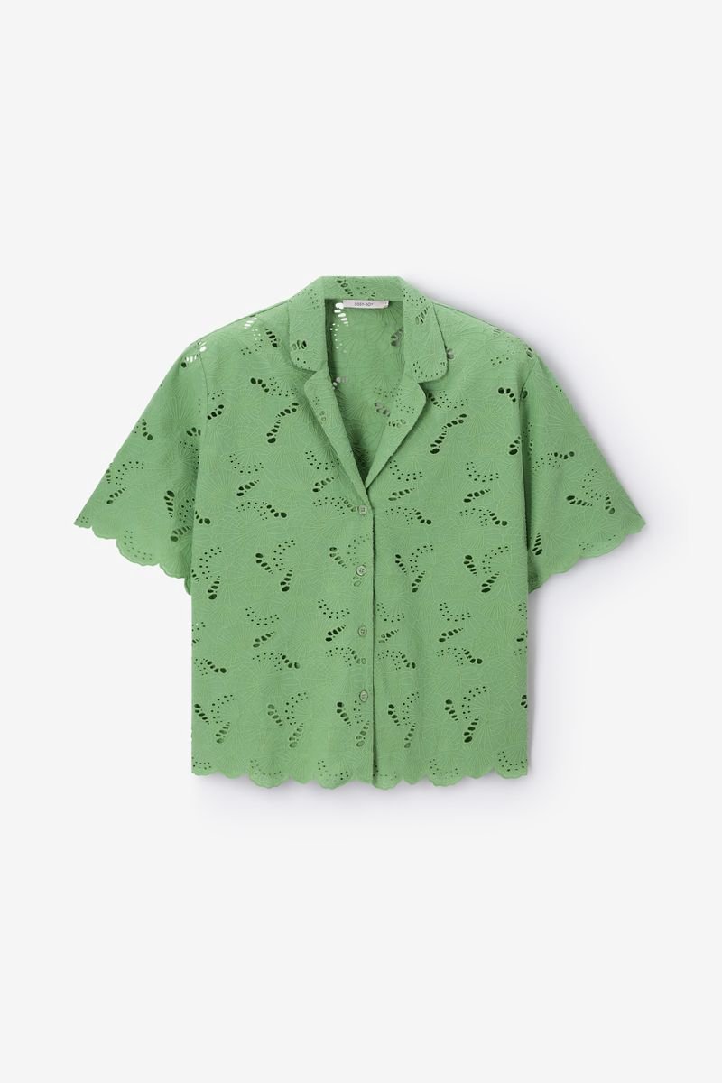 Sissy-Boy - Groene blouse met broderie