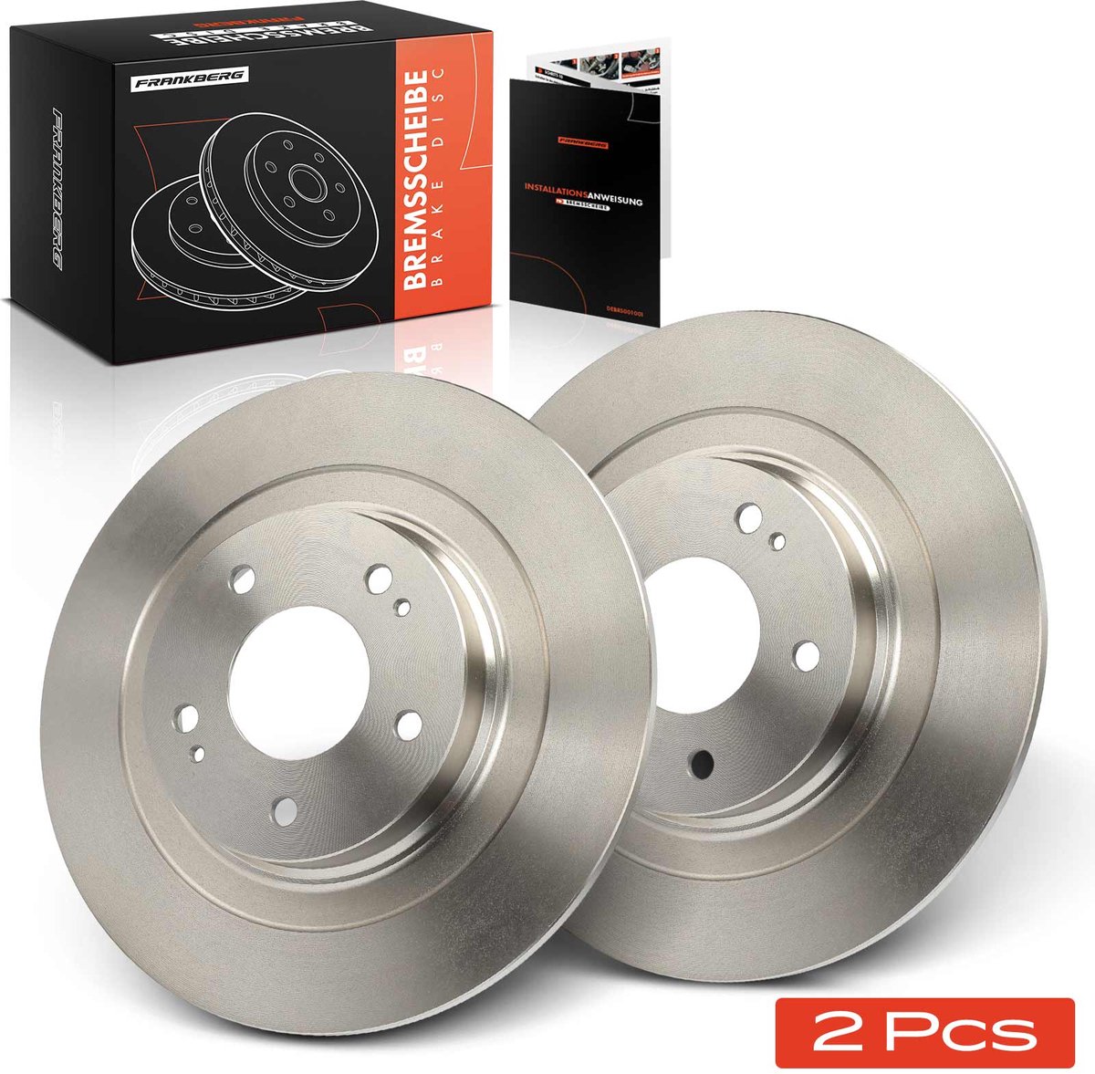 Frankberg 2x Remschijven Achteras voor Mitsubishi