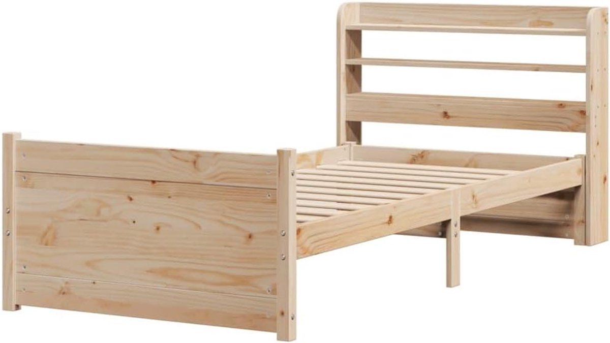 Houten Bedframe - Ledikant Grenen - Goede Nachtrust - Massief Hout - 75x190 cm - Bruin