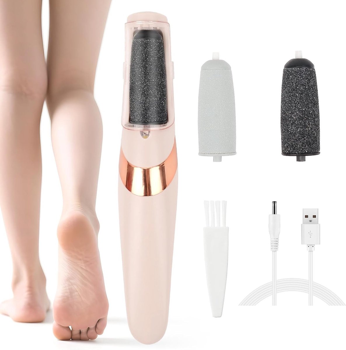 Draagbare Elektrische Voetvijl voor Pedicure, Oplaadbare Verwijderaar van Eelt, Perfect voor Dode Huid en Voetverzorging
