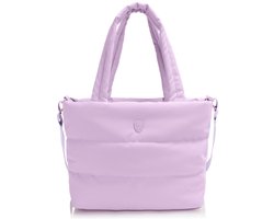 HEYS schoudertas met laptopvak The Puffer Tote Bag Lavenda paars