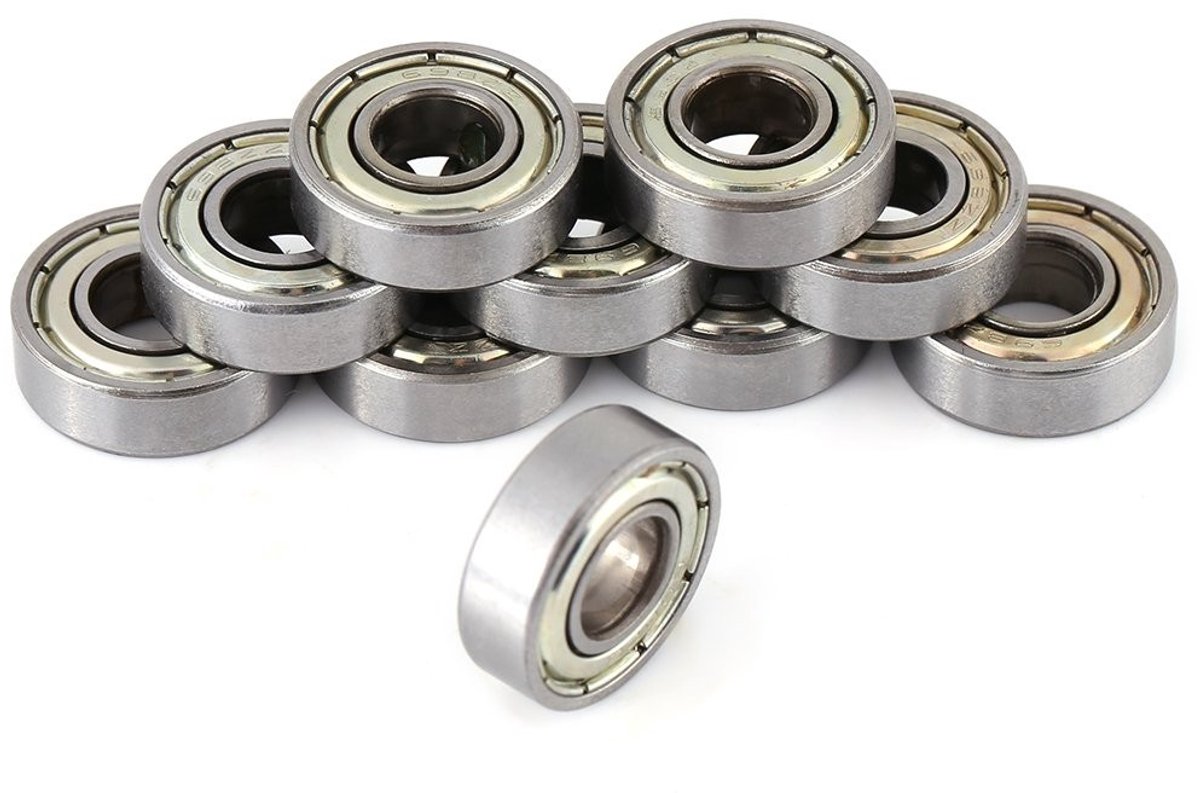 SPHProducts - Miniatuur Kogellager - Dubbel Afgeschermd - Hoog rendement - 8x19x6mm - Skateboard - Staal diepgroef lager - Geschikt voor langdurig geb