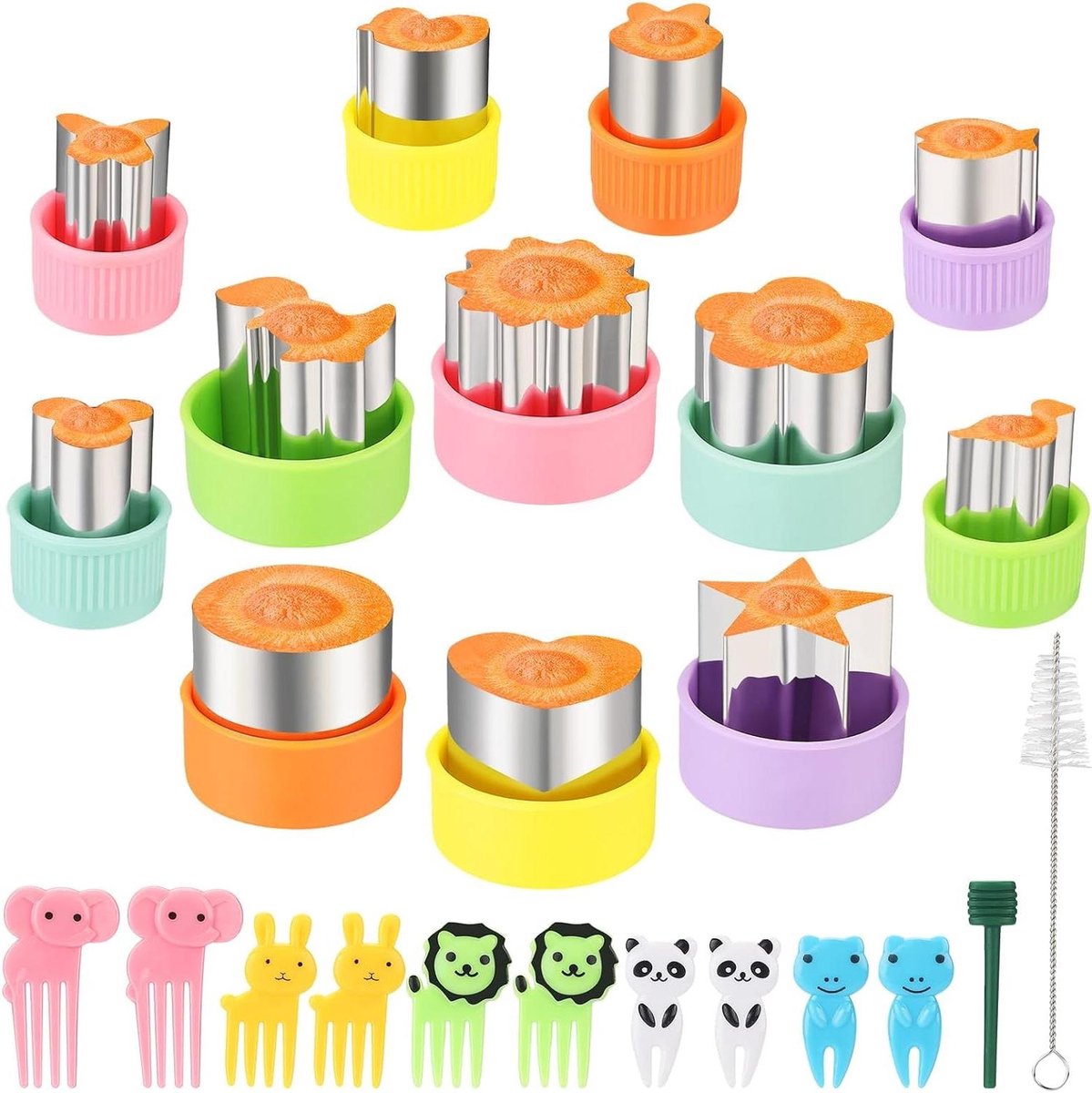 Mini Koekjes Uitsnijders - Kleine Vormpjes - DIY Bakken - Roestvrij Staal - 24 Stuks - E