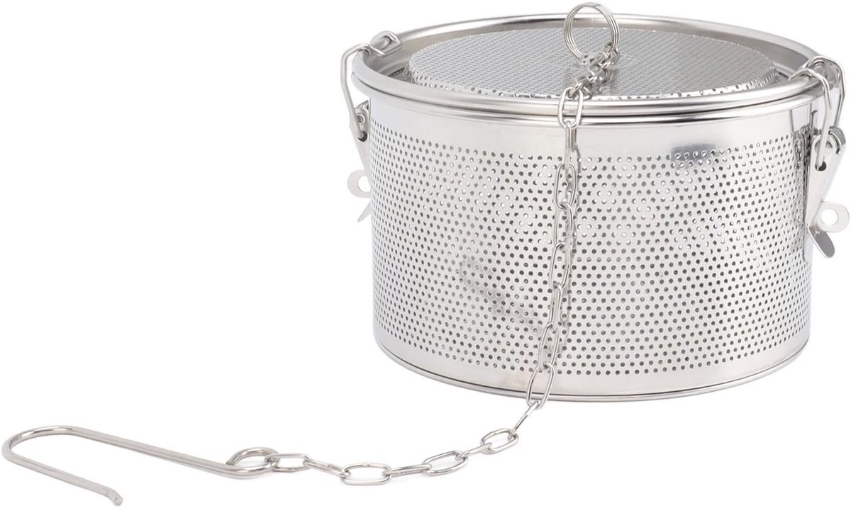Verstelbare Kookmand voor Soepen en Stoofschotels, Theezeef en Kruidinfuser voor Bouillon en Marinades (Diameter 16 cm)