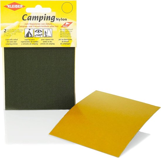 Reparatiepatches Nylon - Zelfklevende Patches - Outdooruitrusting Repareren - Waterdicht en Duurzaam - 2 x 10cm x 12cm - Groen van Merkloos — afbeelding 2