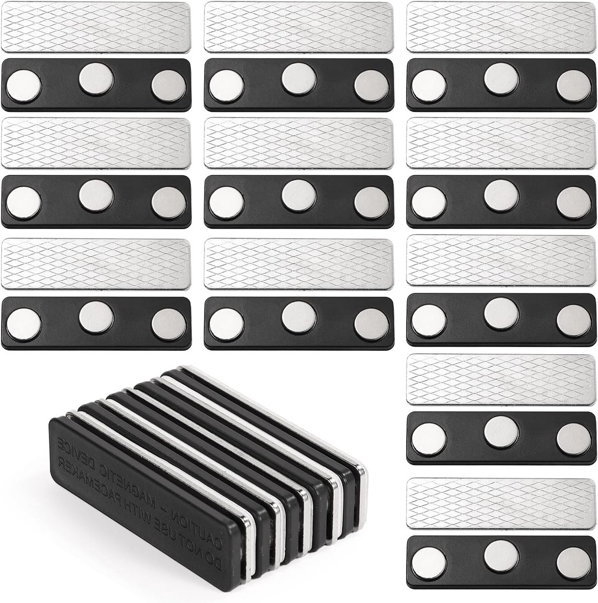 Magnetische Gordijnsluiting - 16 Paar Zwarte Magneten voor Zwarte Out Curtains, Ideaal voor Blinds en Raamdecoratie