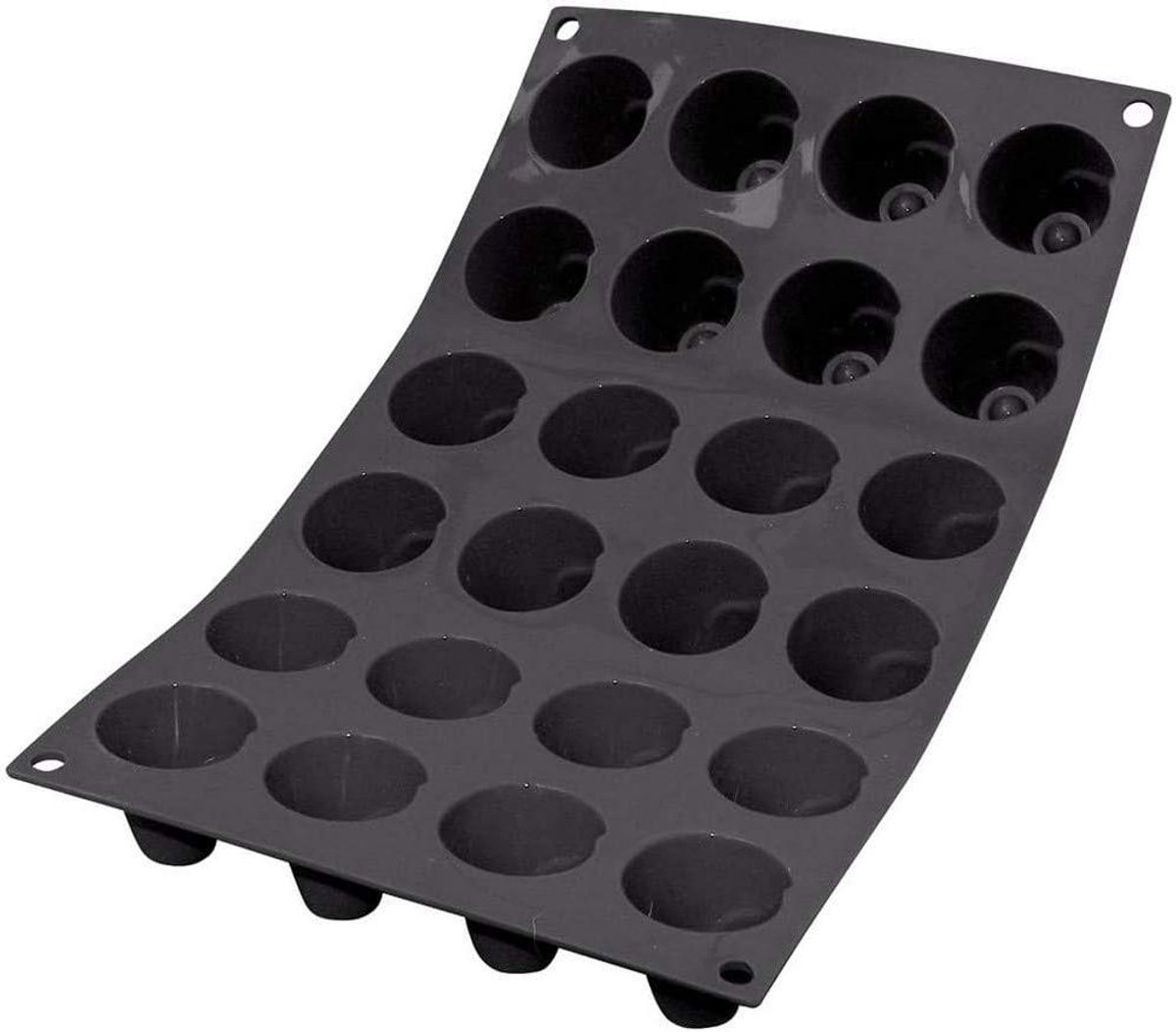 Dariolvorm Set - Bakvormen Set - Kleine Gebakjes Maken - Flexibele Siliconen - 24 Stuks - Zwart
