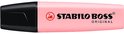 Lichtroze STABILO BOSS ORIGINAL markeerstift met zwarte dop.