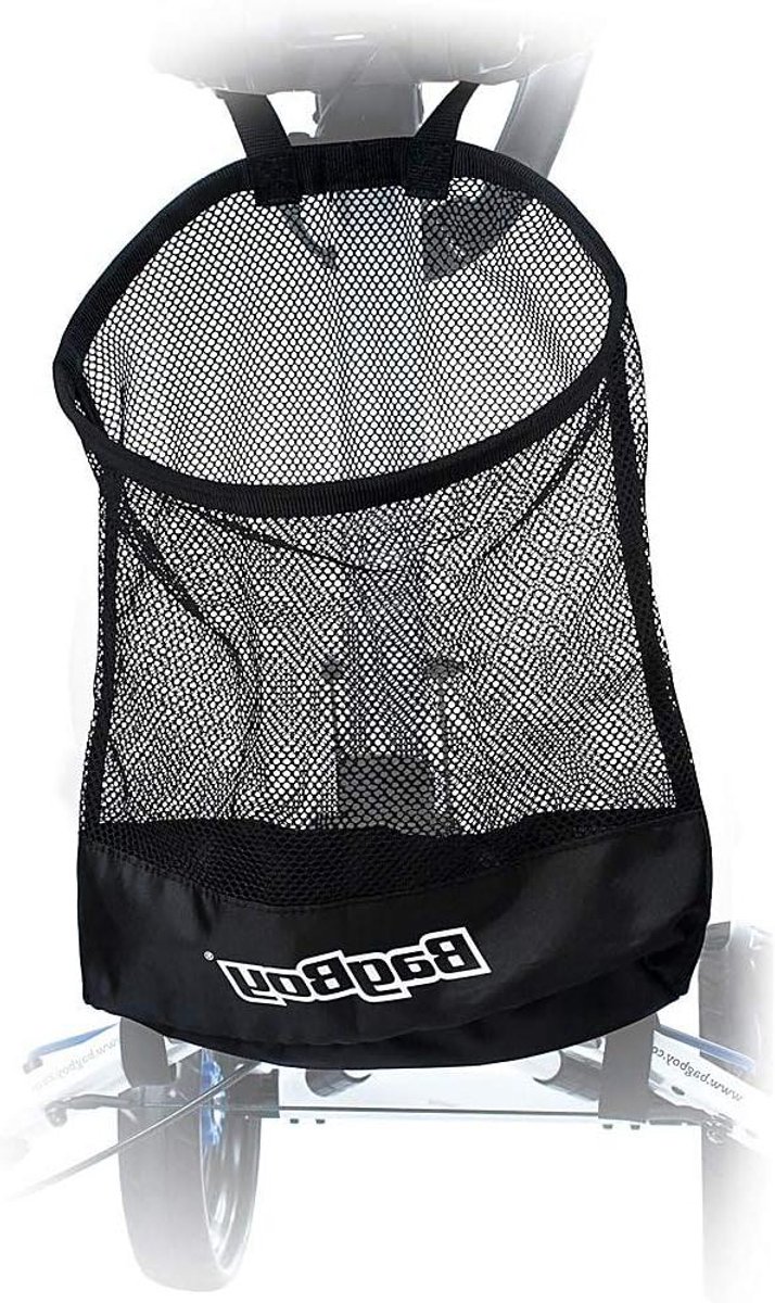 Opbergmand Golftrolley - Mand voor Trolley - Golfspullen Opbergen - Altijd Open Rand - One Size - Zwart