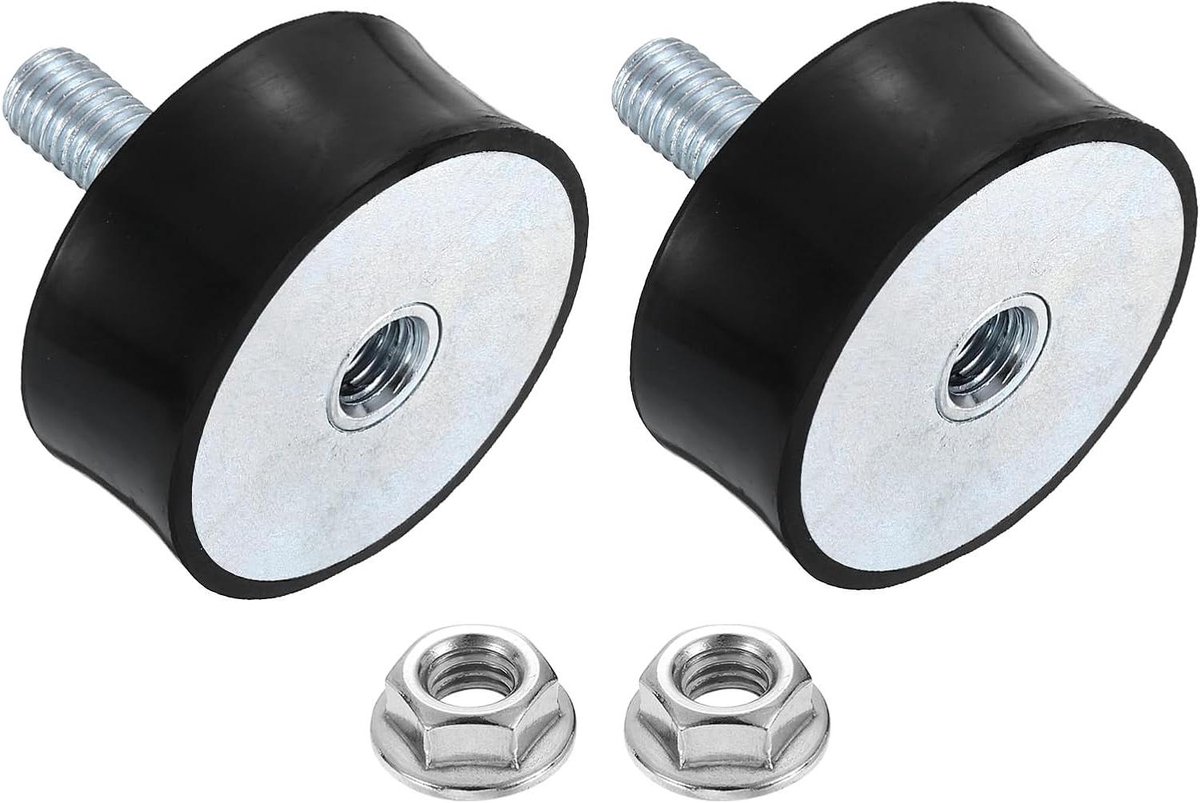 Rubberen Beugels - Trillingsdempers Isolator - Apparatuur Stabiliseren - Compact en Stabiel - 48x20mm - Zwart