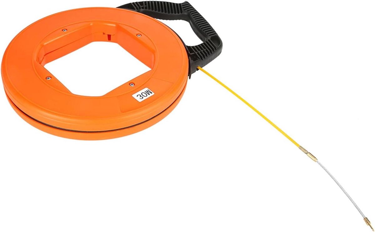 Glasvezel Kabeltrekker - Visband trekker - Elektriciteit trekken - Niet geleidend - 30 meter 4 mm - Geel
