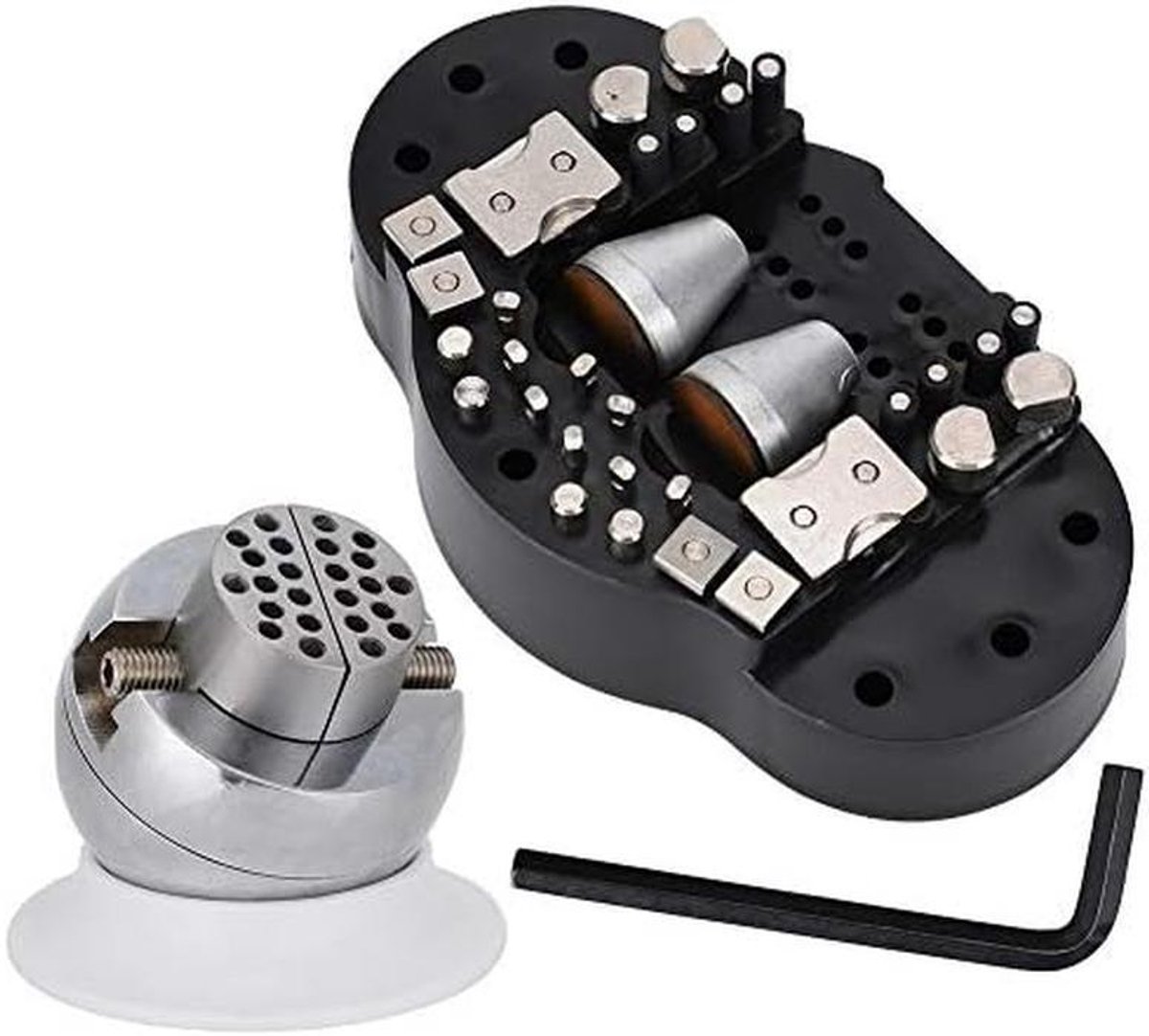 Graveerblok Bal Vise - Sieraden Gereedschap - Precisie Graveren - Zelfcentrerende Klauwen - 8.3 cm Balhoogte - Zwart