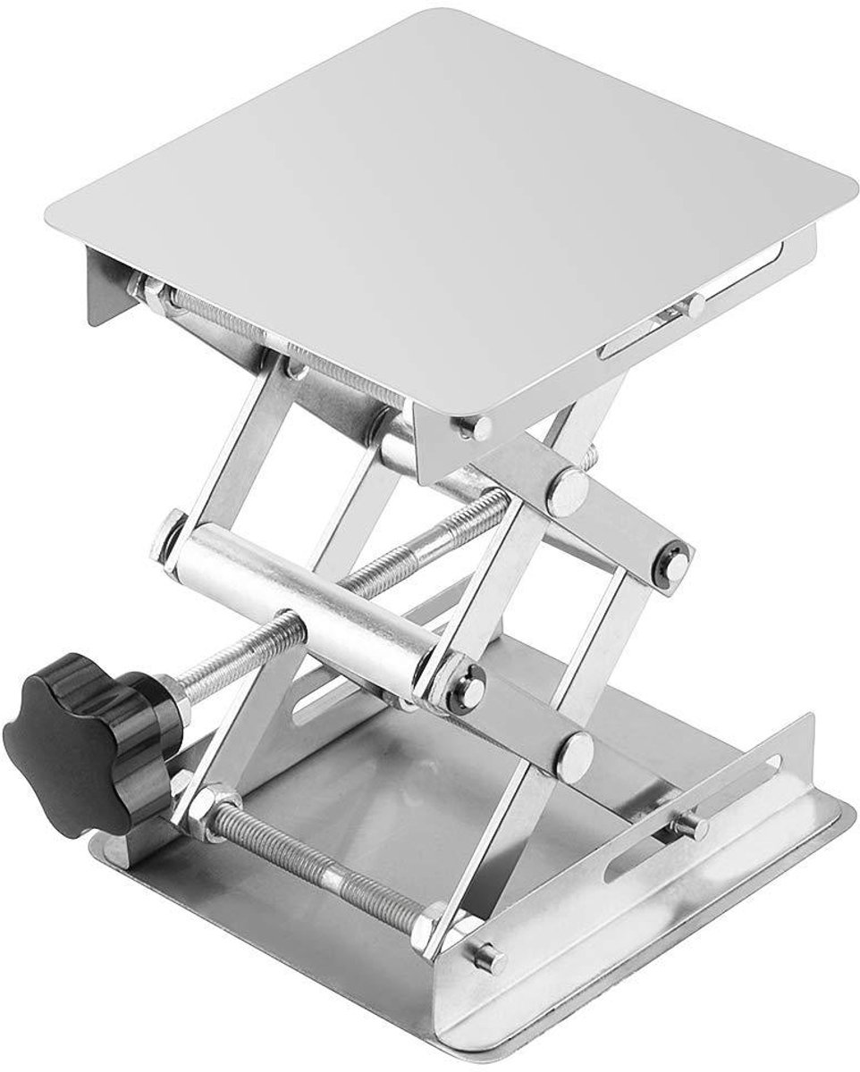 Schaarkrik - Laboratoriumkrik - Objecten Hefen - Roestvrij Staal - 100 x 100 mm - Zilver