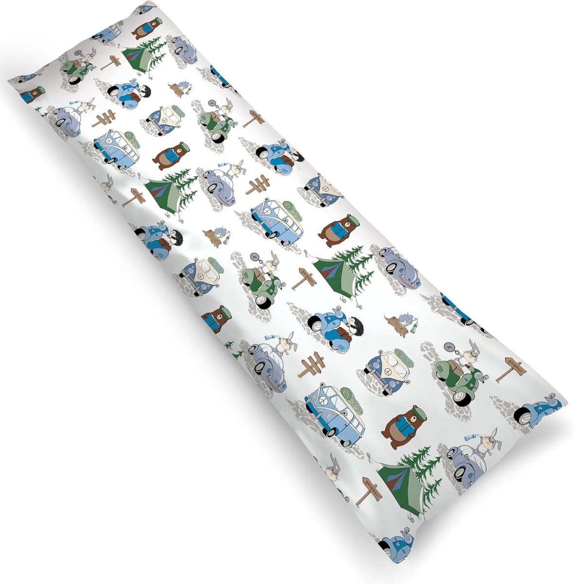 Zijslaapkussen - Kussensloop Kinderen - Comfortabel Slapen - Dubbelzijdig Bedrukt - 40 x 120 cm - Kamperen