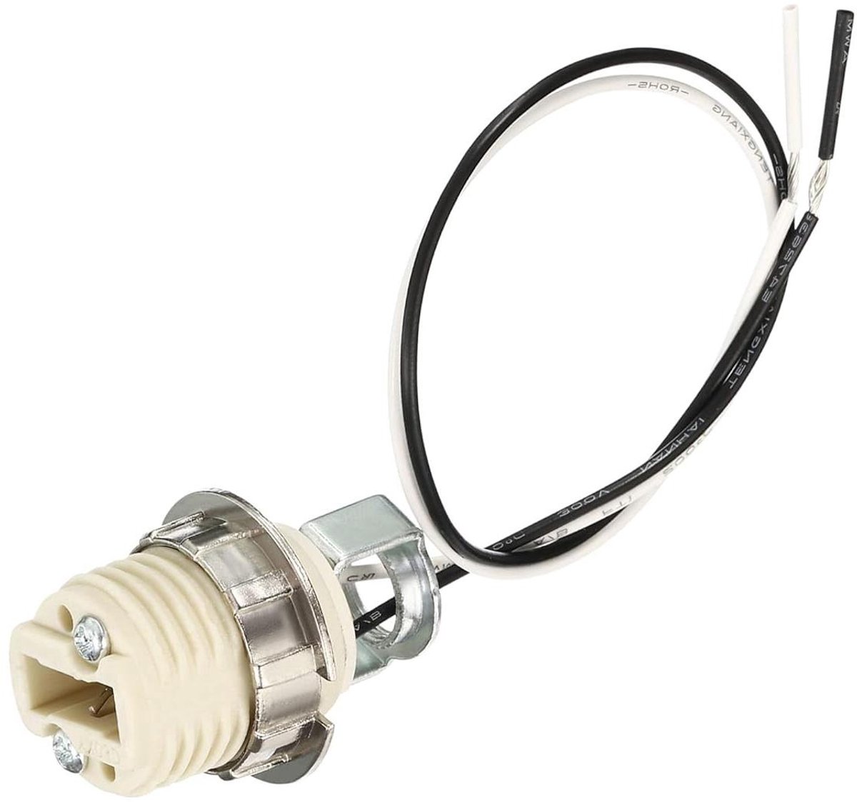 Lampvoet - G9 fitting - Lamp vervangen - Keramische hittebestendig - 25 cm draad - Wit