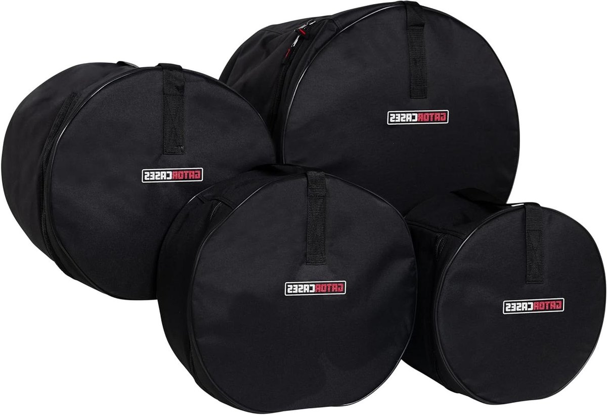 Drum Set Tas - Percussie Tas - Veilig Vervoeren - Gewatteerde Voering - 18 Inch - Zwart