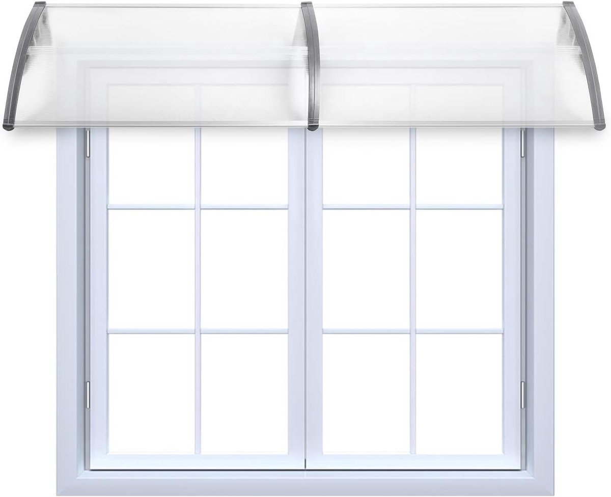 Deur Luifel - Overkapping Huisdeur - Bescherming Buiten - Weerbestendig Polycarbonaat - 200 x 100 cm - Grijs