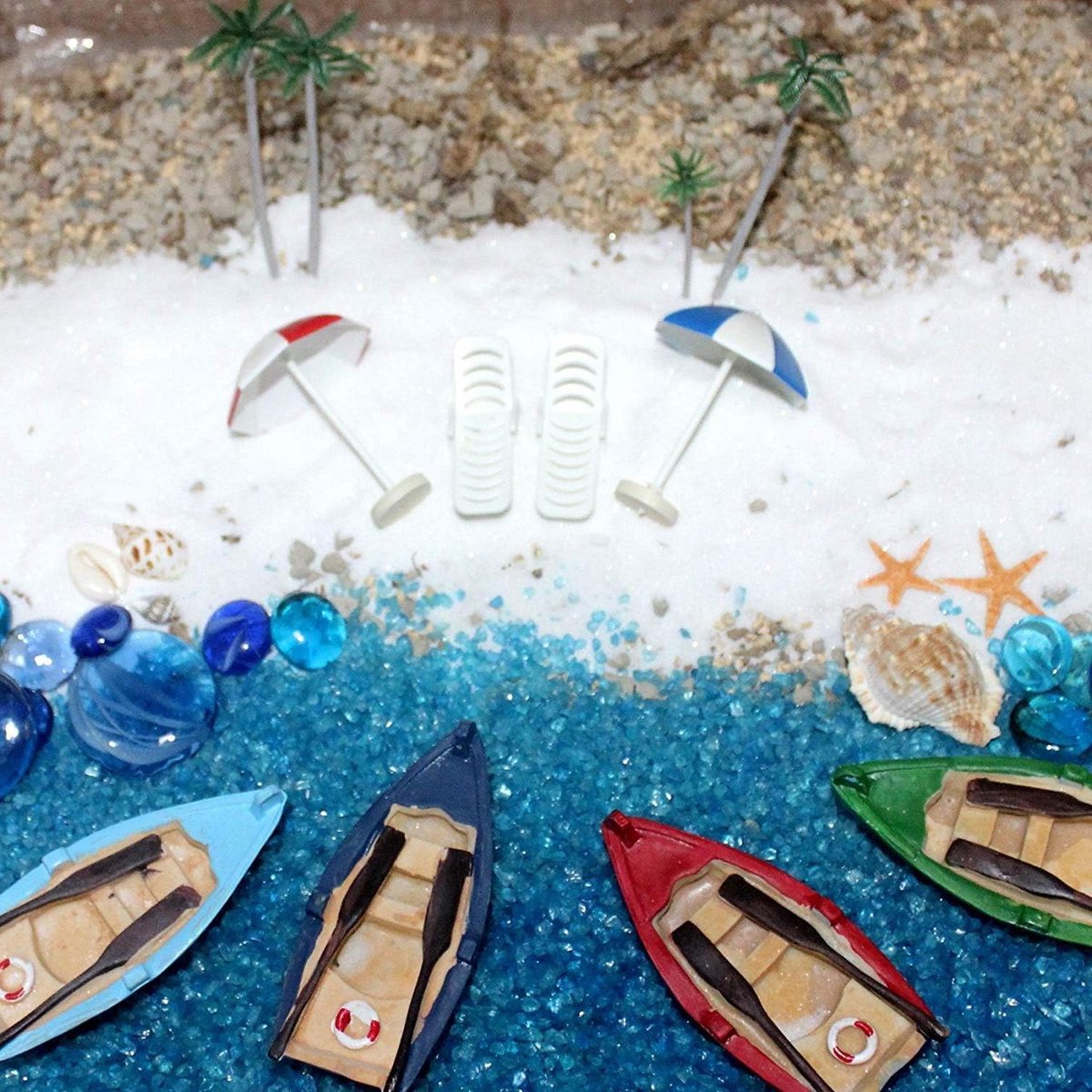 Miniatuur Strandstoelen - Poppenhuis Meubels - Decoratie Tuin - Diverse DIY Projecten - 4cm Luifel - Willekeurig
