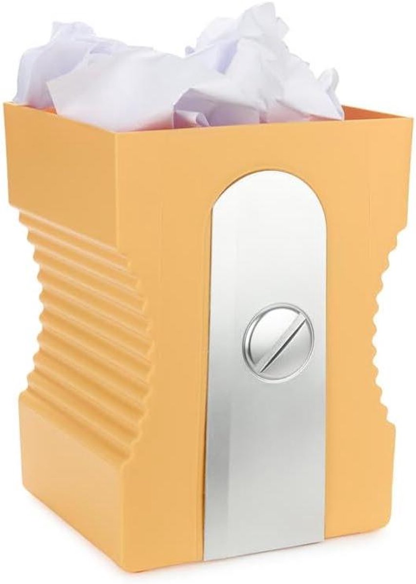 Prullenbak Puntenslijper - Afvalbak Bureau - Bureau Opruimen - Uniek Ontwerp - 29 x 215 cm - Perzik