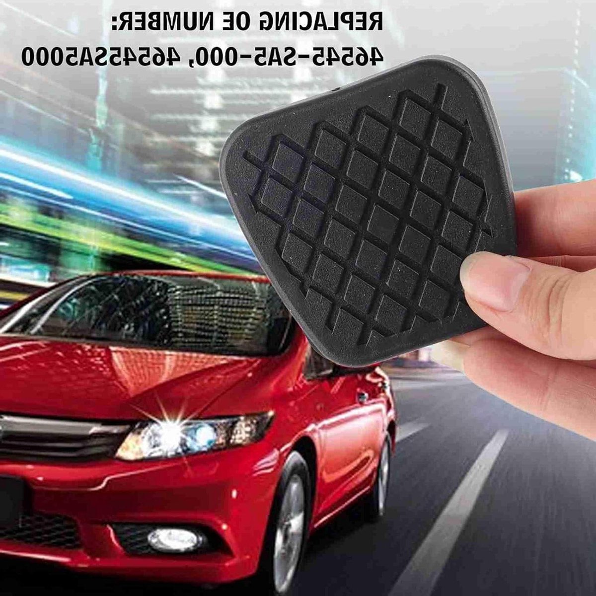 Pedaalhoezen Rubber - Remkoppeling Covers - Veilig Rijden - Directe Vervanging - 1 Paar - Zwart