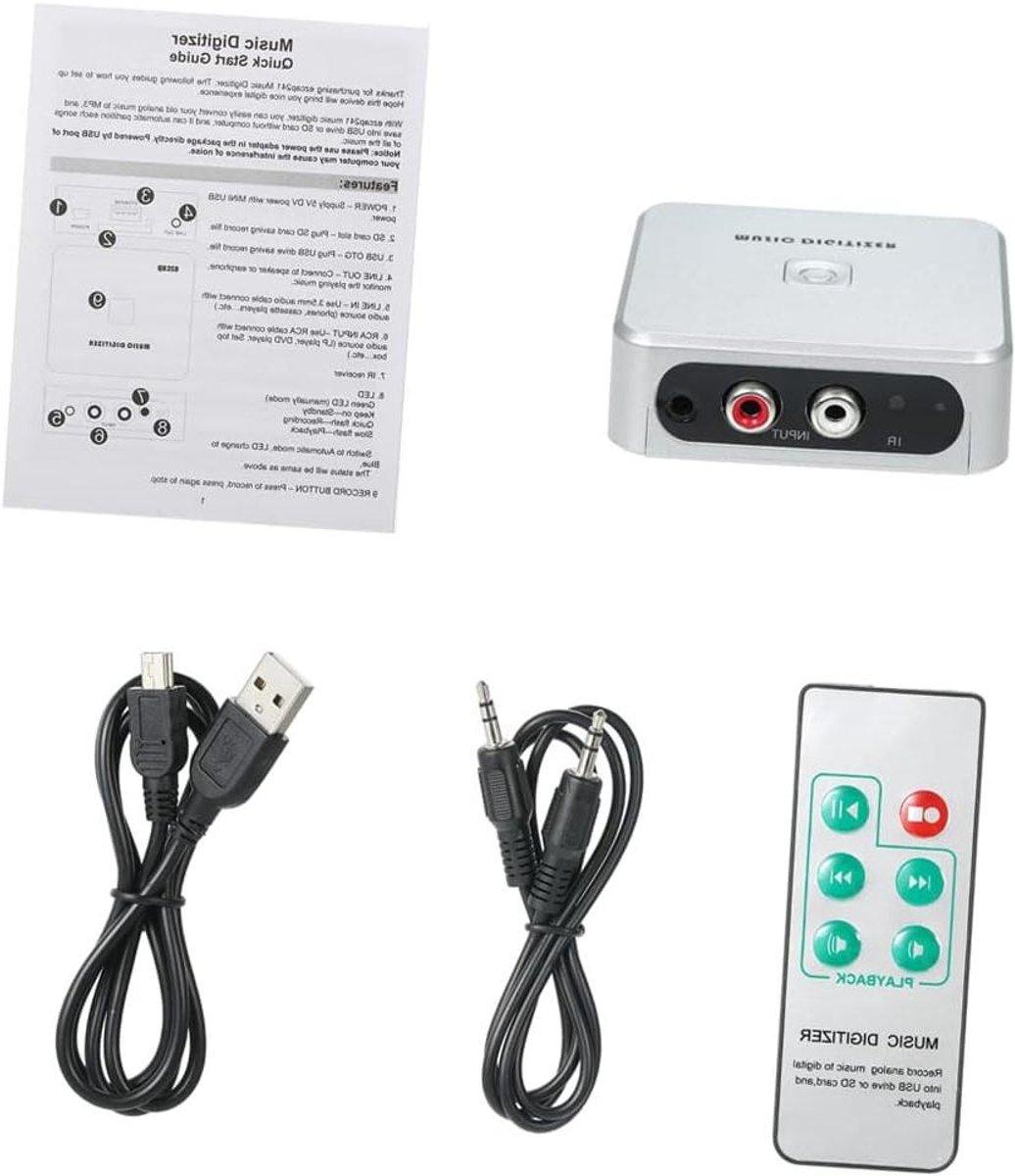 Muziek Digitizer CD Recorder - Muziek Converter MP3 - Analoge Muziek Digitaliseren - Zonder Computer Opnemen - 6.5 cm breed