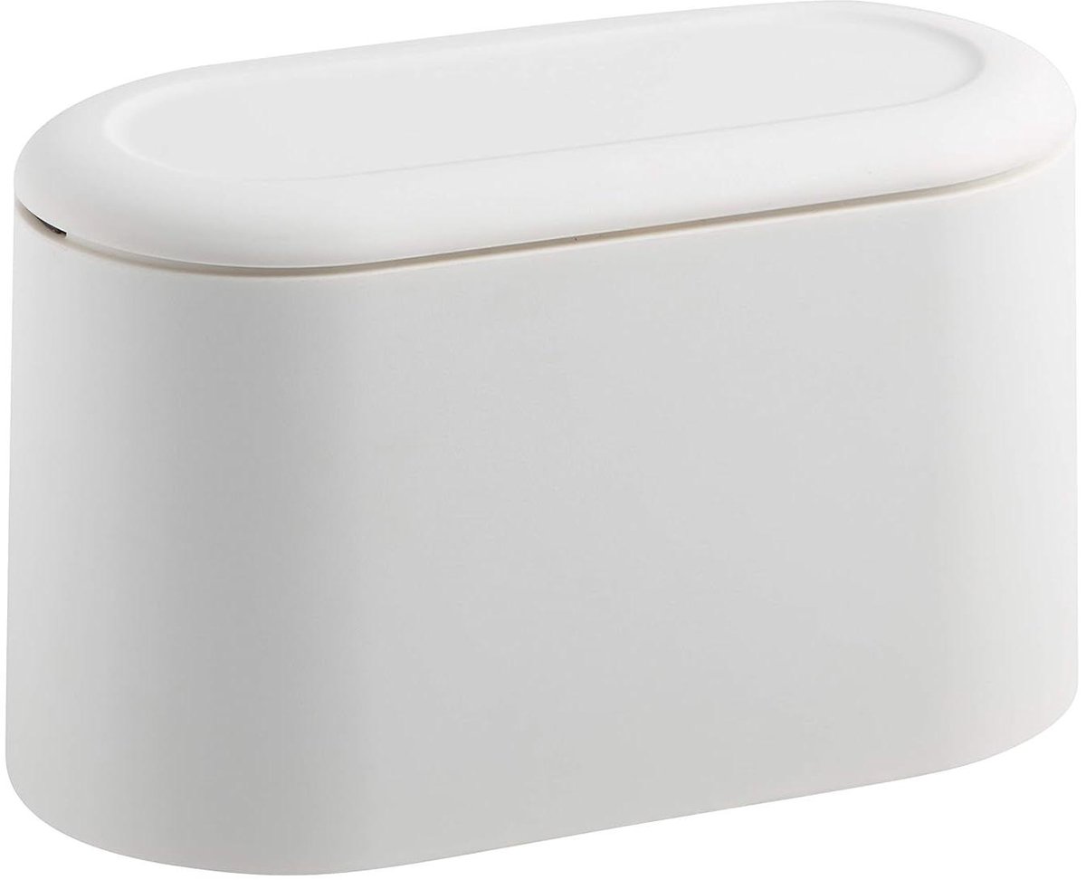 Mini Prullenbak - Afvalmand Plastic - Bureau Organiseren - Inclusief 60 Zakken - 21 x 15 cm - Willekeurig