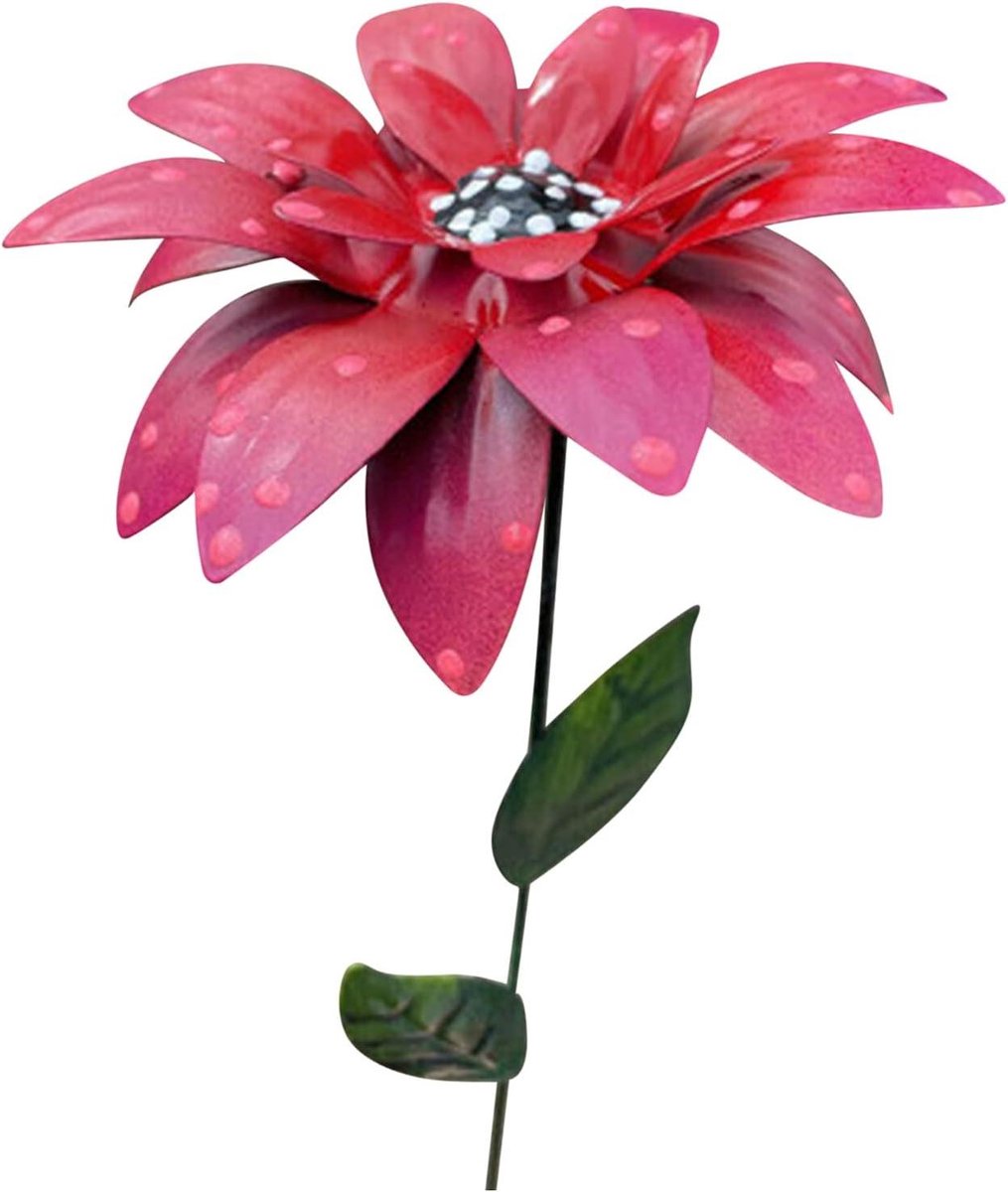 Metalen Tuin Decoratie - Bloem Stokken - Buiten Tuinieren - Handgeschilderd Ontwerp - 30x10cm - Veelkleurig