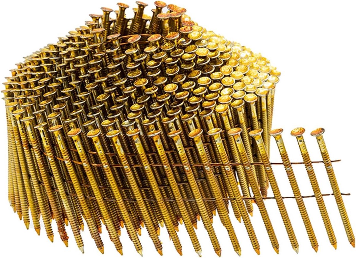 Coilspijkers - Ringnagels - Dakbekleding en Latten - Compatibel met Tackers - 21 x 35 mm - Staal