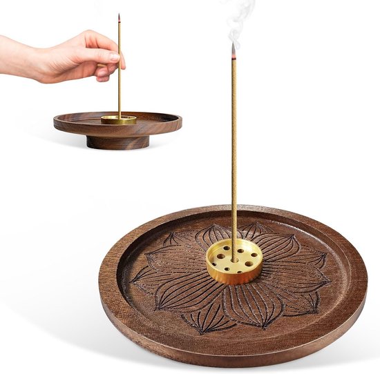 Lotus Wierook Houder - Houten Design