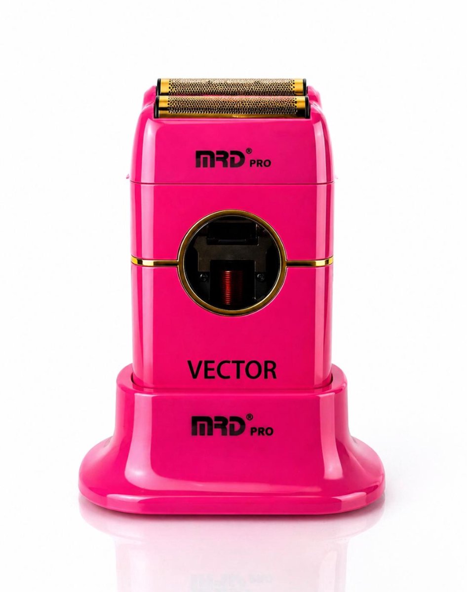 MRD Pro Vector Elektrisch Scheerapparaat voor Mannen – Draadloos Foil Shaver – USB Oplaadbaar – Compact & Waterbestendig – Roze