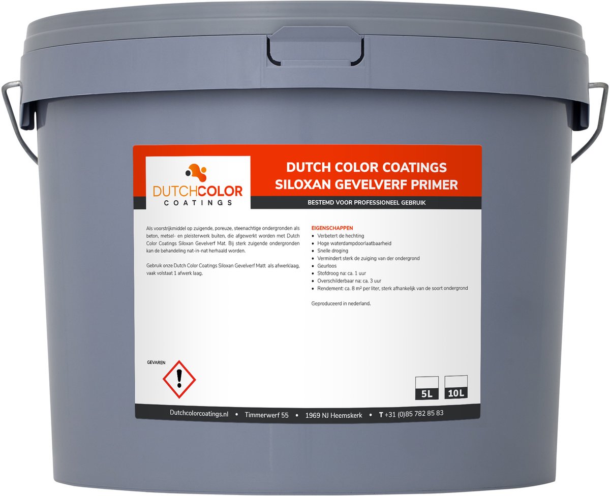 DCC Siloxan Gevelverf Primer - 10L - RAL 9010 | Zuiver Wit